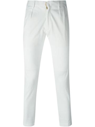 Patchy Cake Eater Cropped Tailored Trousers, Men's, Size: 3, White, Cotton