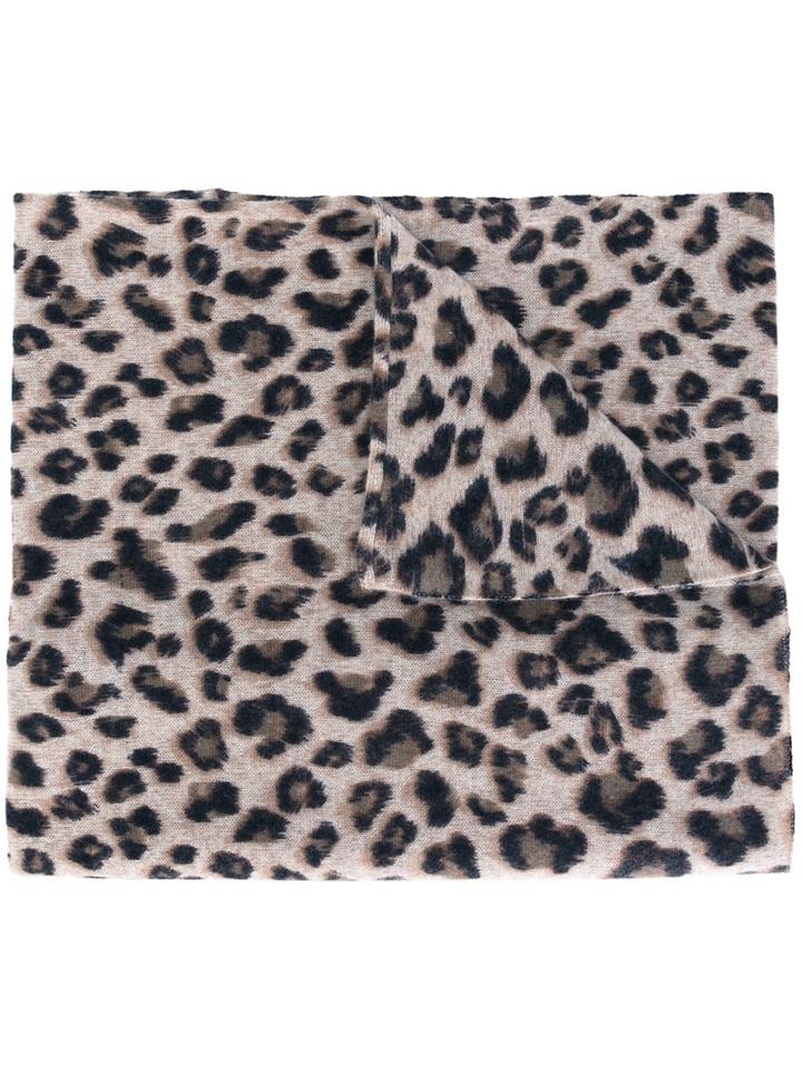 Steffen Schraut Leopard Print Knit Top, Women's, Nude/neutrals, Cashmere