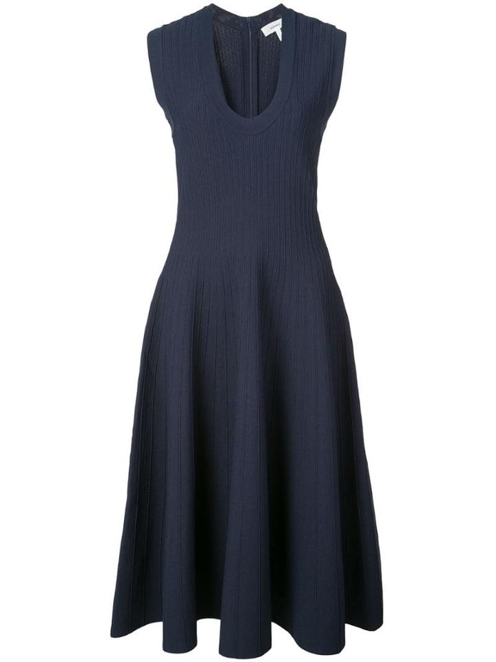 Casasola Ribbed Flared Dress - Blue