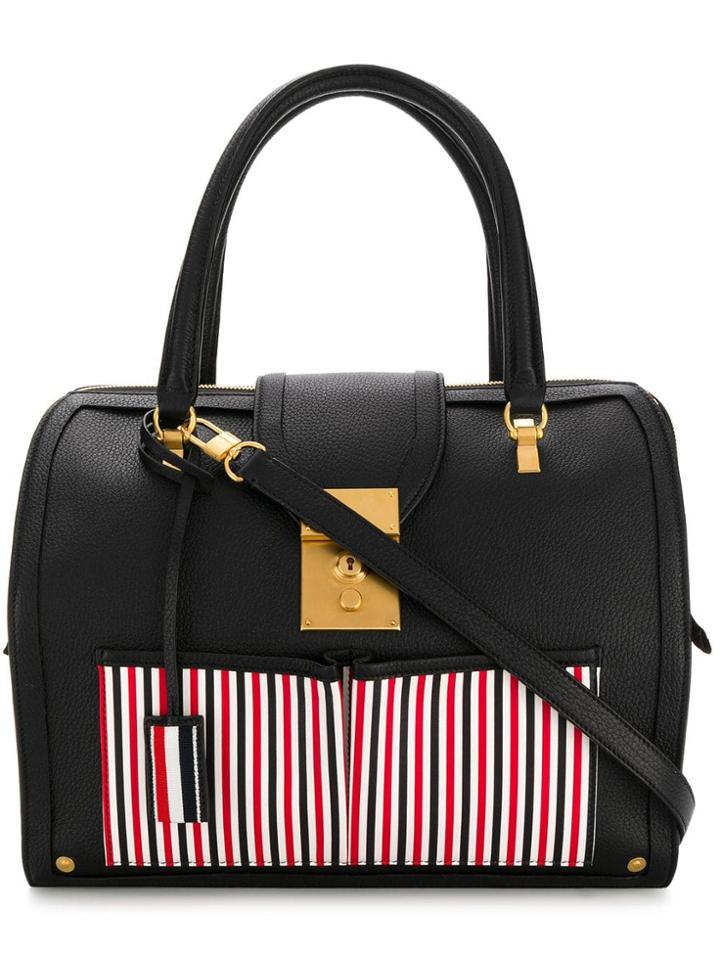 Thom Browne Inside Out Deerskin Mrs. Thom Bag - Black