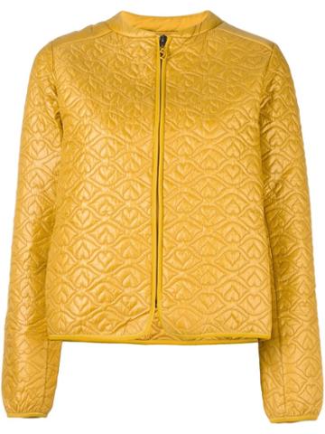 See By Chloé Big Bisou Lightweight Puffer Jacket, Women's, Size: Medium, Yellow/orange, Nylon/polyester