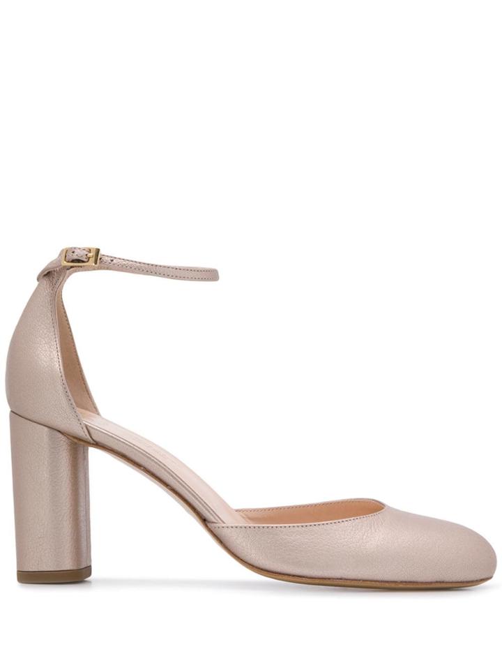 Lenora Round Toe Pumps - Gold