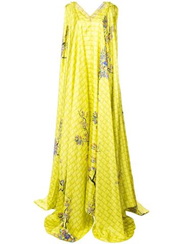 Vionnet Draped Blossom Gown - Yellow