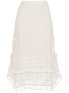 Nk Lace Midi Skirt - White