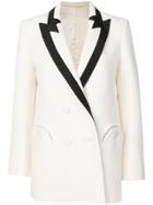 Blazé Milano Double-breasted Pocket Blazer - Nude & Neutrals