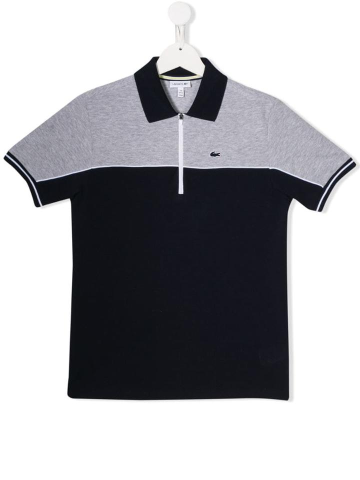Lacoste Kids Embroidered Logo Polo Shirt - Grey