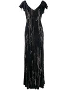 Amen Embellished Evening Dress - Black