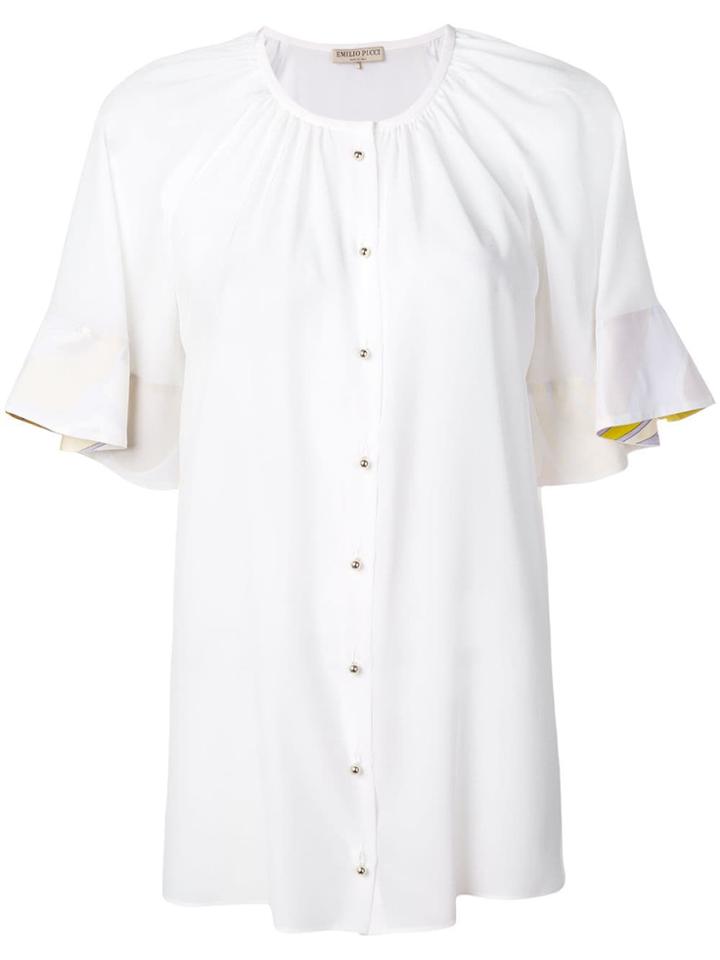 Emilio Pucci Pleated Top - White