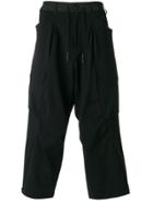 Y-3 Cropped Trousers - Black