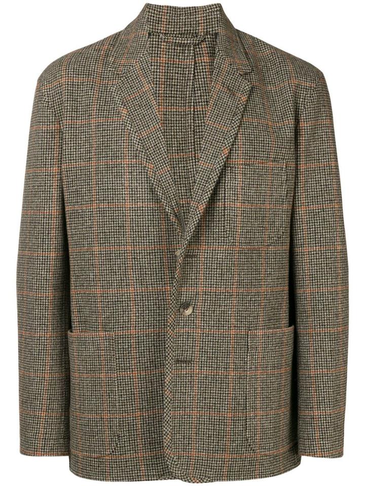 Holland & Holland 3 Pocket Checked Blazer - Green