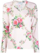 Blumarine Rose Print Pullover - Neutrals