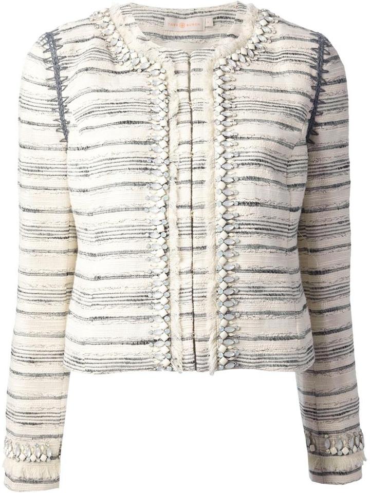 Tory Burch Embellished Boucle Jacket