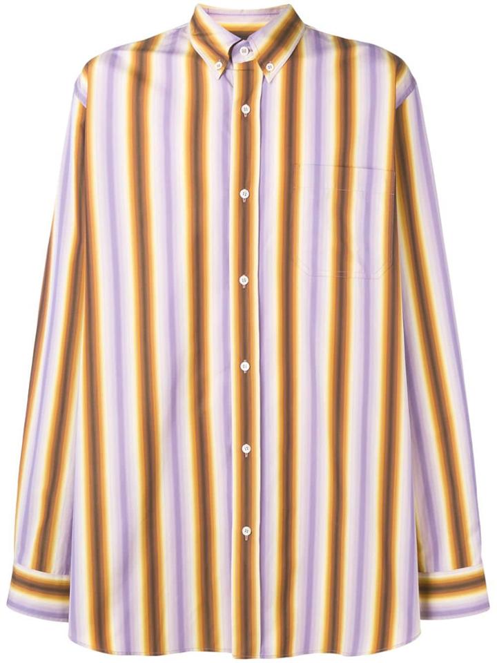 Marni Striped Buttondown Shirt - Purple
