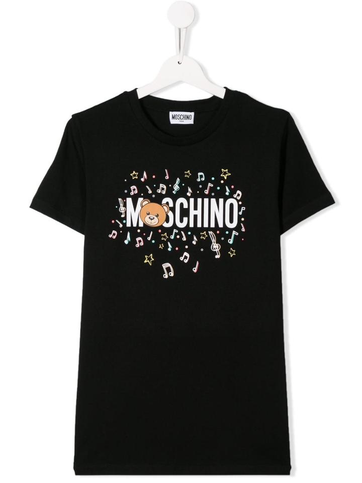 Moschino Kids Music Print T-shirt - Black