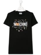 Moschino Kids Music Print T-shirt - Black