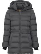 Burberry Down-filled Hooded Puffer Coat - Grey