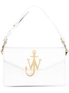J.w.anderson Logo Plaque Tote Bag, Women's, White, Calf Leather