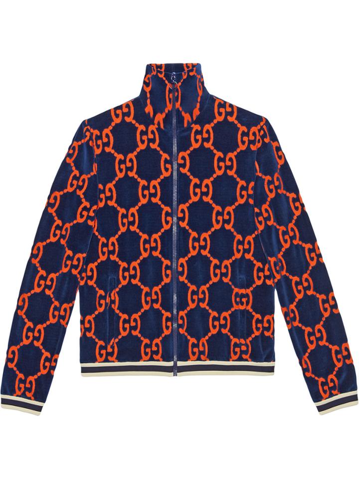 Gucci Gg Chenille Jacket - Blue