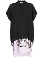 Dvf Diane Von Furstenberg Crepe De Chine Shirt Dress - Black