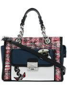 Karl Lagerfeld Captain Karl Tweed Mini Tote - Multicolour