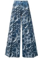 Diesel Black Gold Extra-wide Jeans In Canvas And Denim - Blue