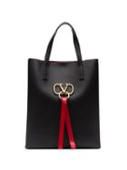 Valentino Valentino Garavani Large Vring Leather Tote - Black