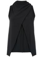 Uma Raquel Davidowicz Wrap Style Míssil Blouse - Black