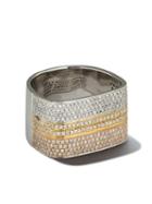 As29 18kt Yellow, White And Rose Gold Lana Diamond Triple Thumb Ring -