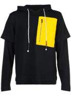 Mostly Heard Rarely Seen Colour-block Hooded Sweatshirt - Black