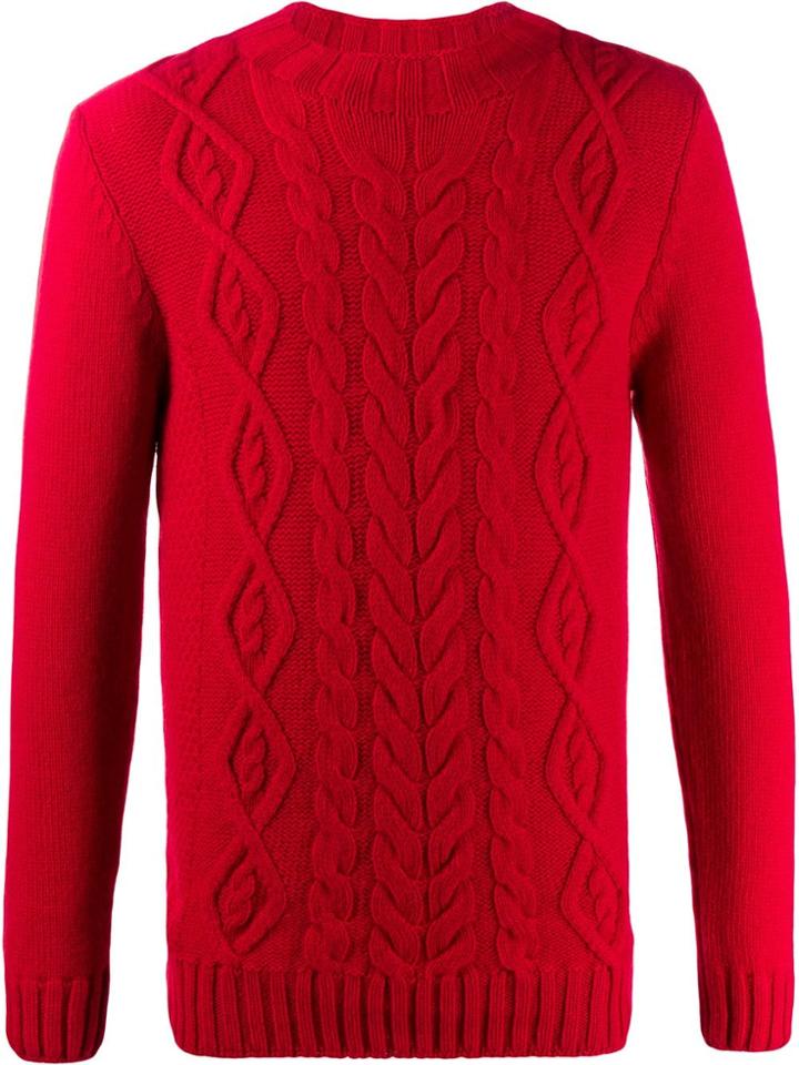 Tagliatore Round Neck Jumper - Red