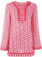 Tory Burch - Floral Pattern Kaftan - Women - Cotton/polyester - 14, Red, Cotton/polyester