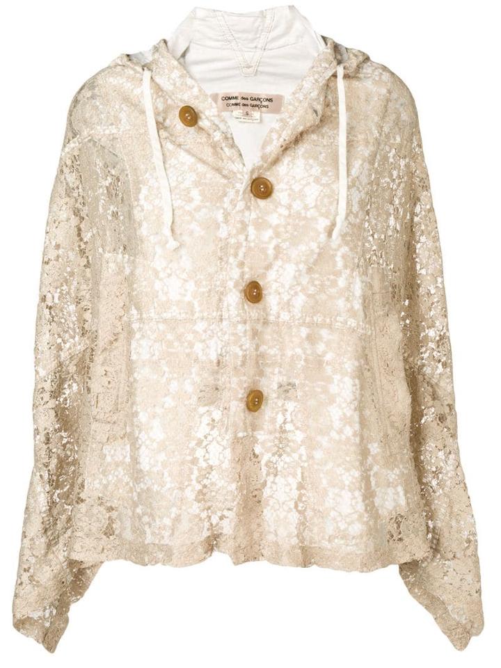 Comme Des Garçons Pre-owned Lace Poncho - Neutrals
