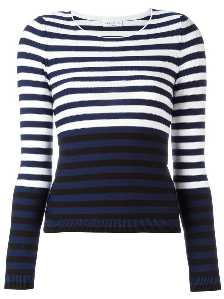 Sonia Rykiel Striped Jumper, Women's, Size: Medium, Blue, Cotton/polyester