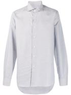 Canali Micro Pattern Long-sleeve Shirt - White