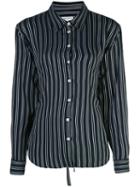 Opening Ceremony Lace-up Stripe Back Shirt - Blue