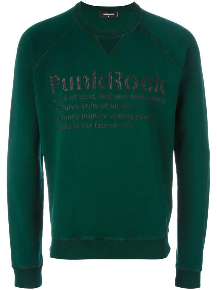 Dsquared2 Punk Rock Sweatshirt, Men's, Size: Medium, Green, Cotton