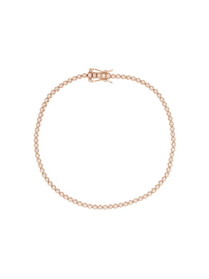 Eva Fehren 18kt Rose Gold 1mm Line Diamond Bracelet