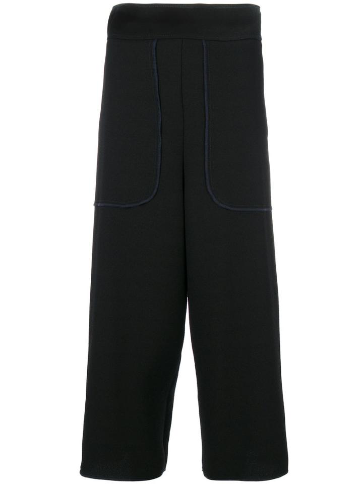 See By Chloé - Wide Leg Cropped Trousers - Women - Polyester/spandex/elastane/viscose - 36, Black, Polyester/spandex/elastane/viscose