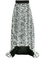 Taller Marmo Long Hi-low Skirt - Black