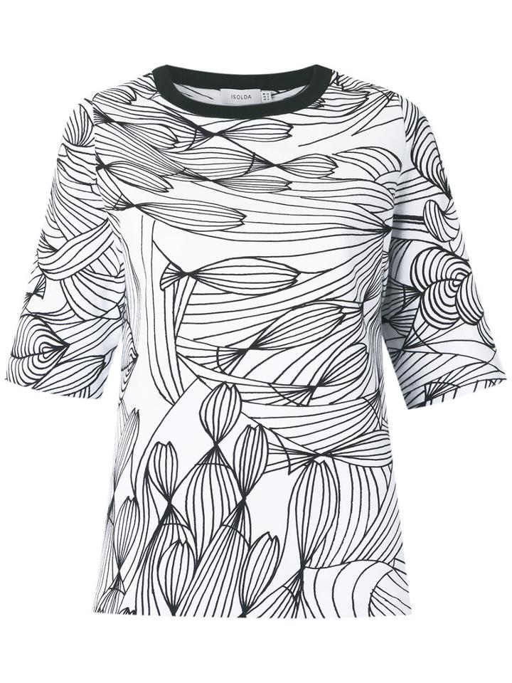Isolda - Printed Top - Women - Cotton - 44, Black, Cotton