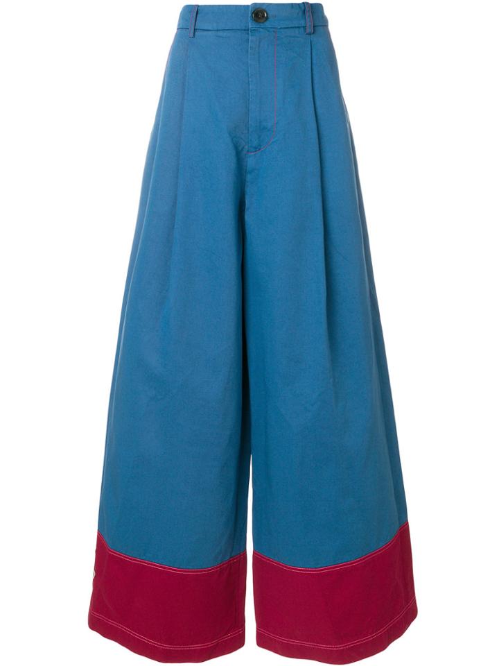 Marni High-waisted Palazzo Trousers - Blue