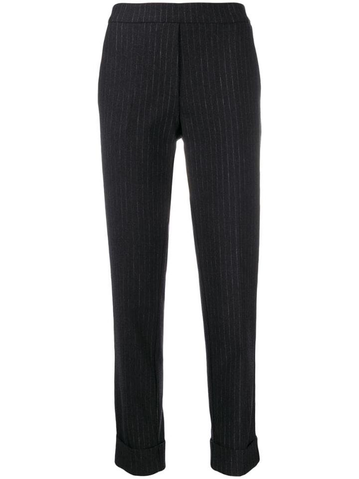 Kiltie Pinstripe Slim Fit Trousers - Blue