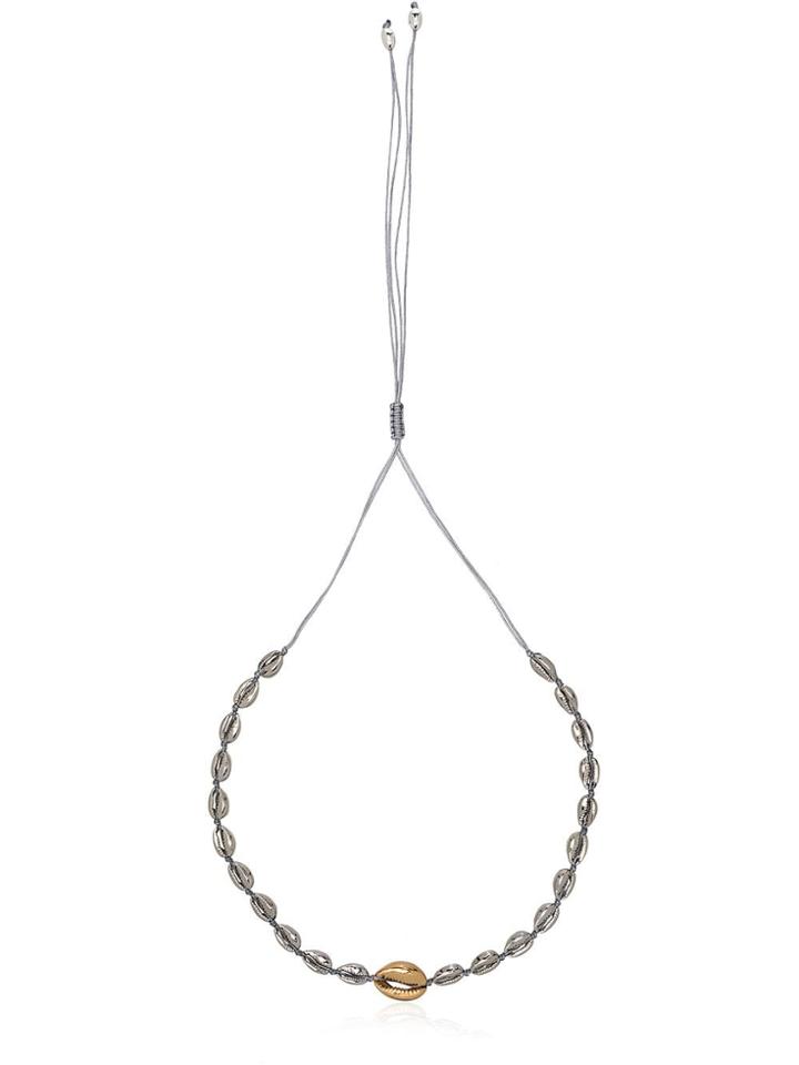 Tohum Sterling Silver And 22k Gold Plated Brass Puka Necklace -