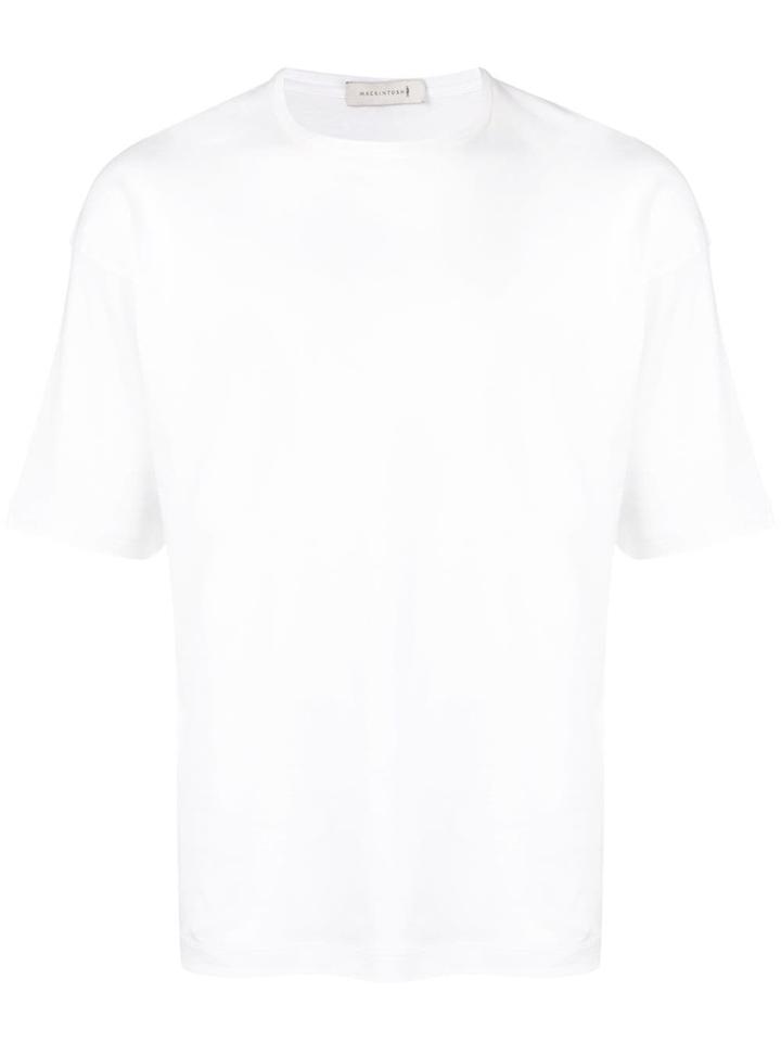 Mackintosh White Cotton Crewneck T-shirt Gcs-025