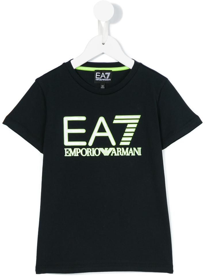 Ea7 Kids Logo Print T-shirt, Boy's, Size: 10 Yrs, Blue
