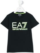 Ea7 Kids Logo Print T-shirt, Boy's, Size: 10 Yrs, Blue