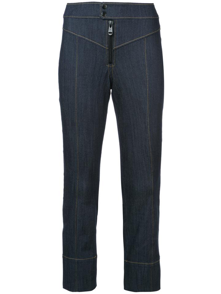 Cinq A Sept Cropped Bootcut Jeans - Blue