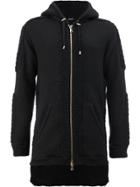 Balmain Long Hooded Sweatshirt - Black