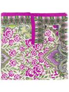 Etro Mixed Print Frayed Scarf - Green