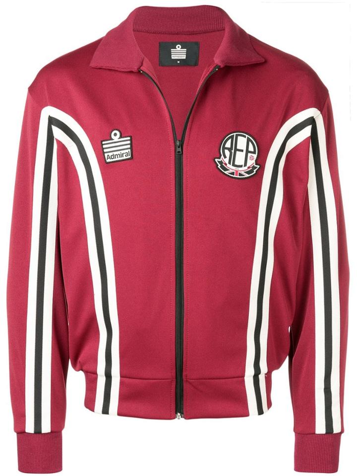Represent Panelled Sports Zip Fleece - Red